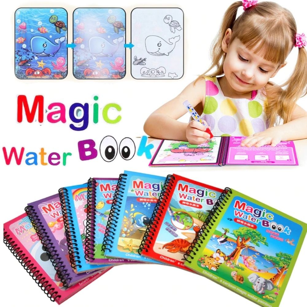 Reusable Magic WATER Book + Doodle pen