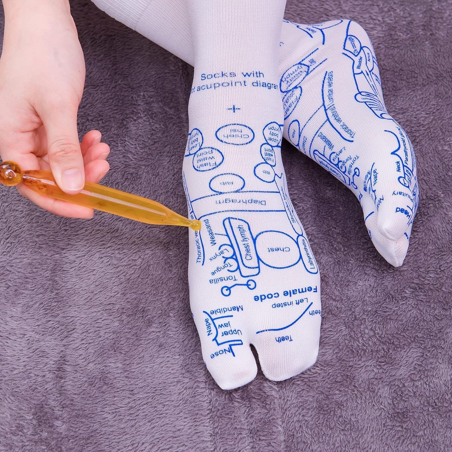 Foot Massage Acupressure Socks (SOCKS + STICK)