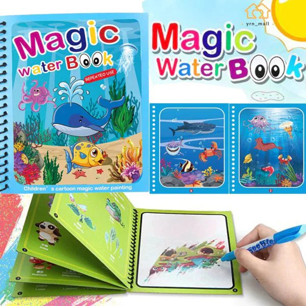 Reusable Magic WATER Book + Doodle pen